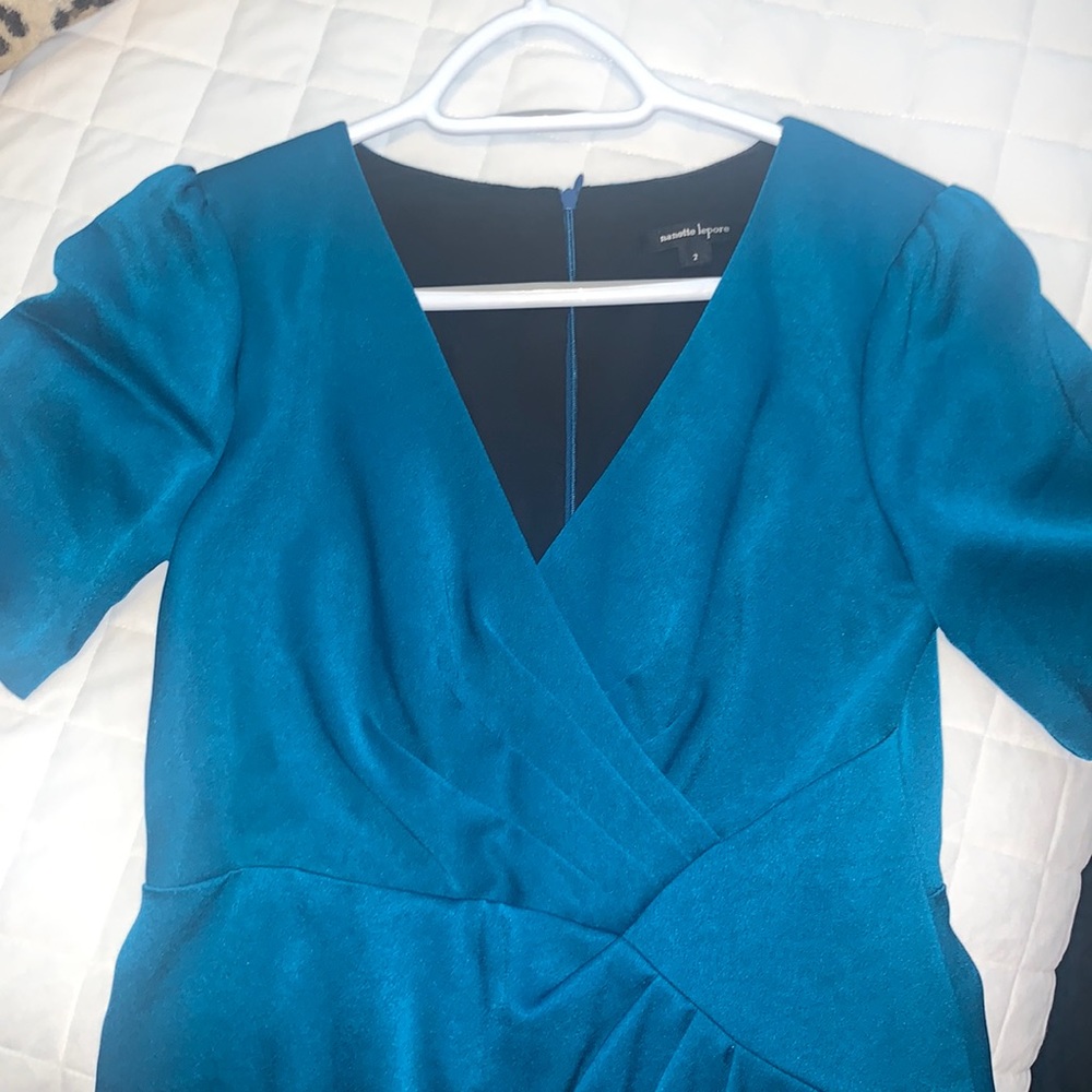 Blue sateen dress